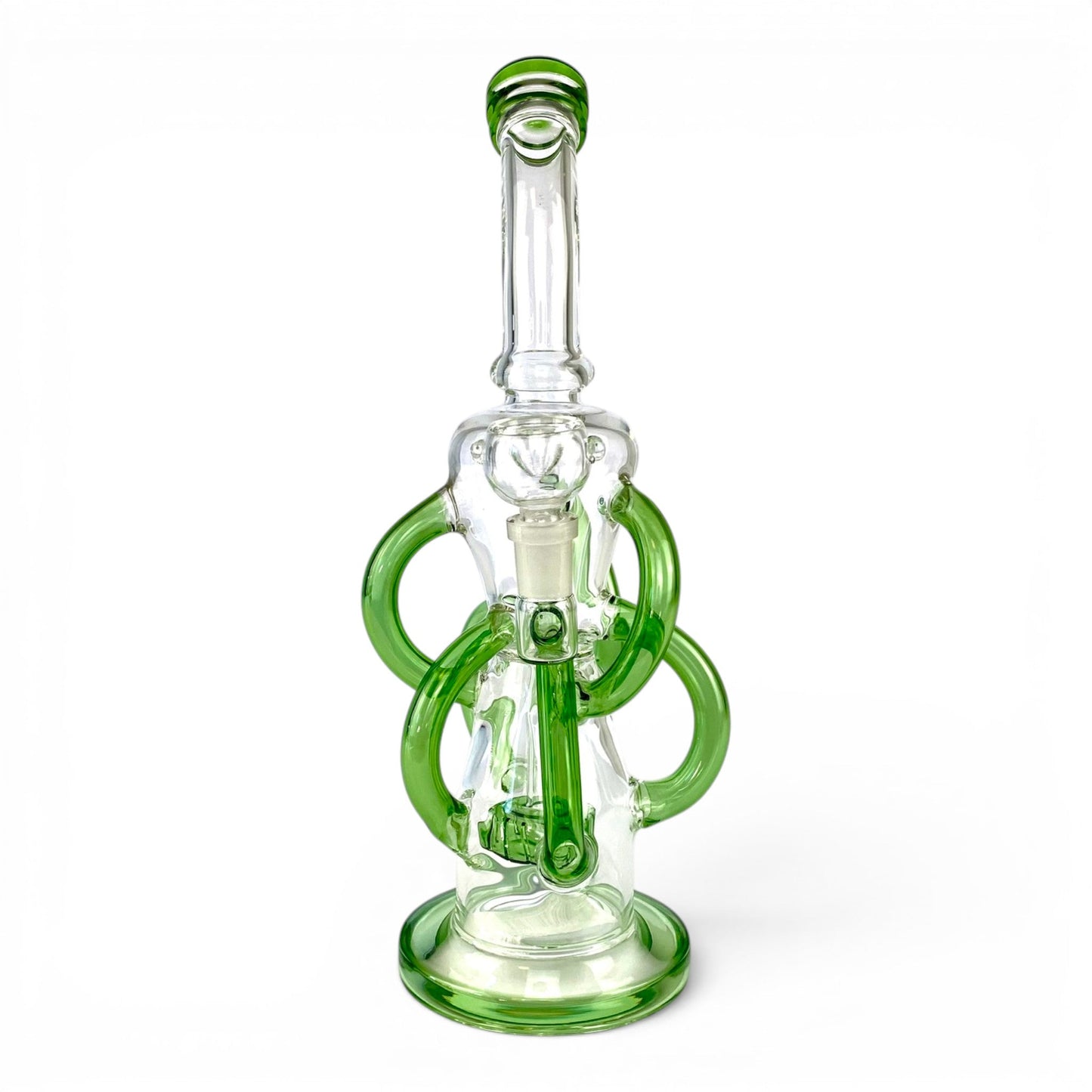 Orbit Drum Recycler Bong 32cm Green - The Bong Baron