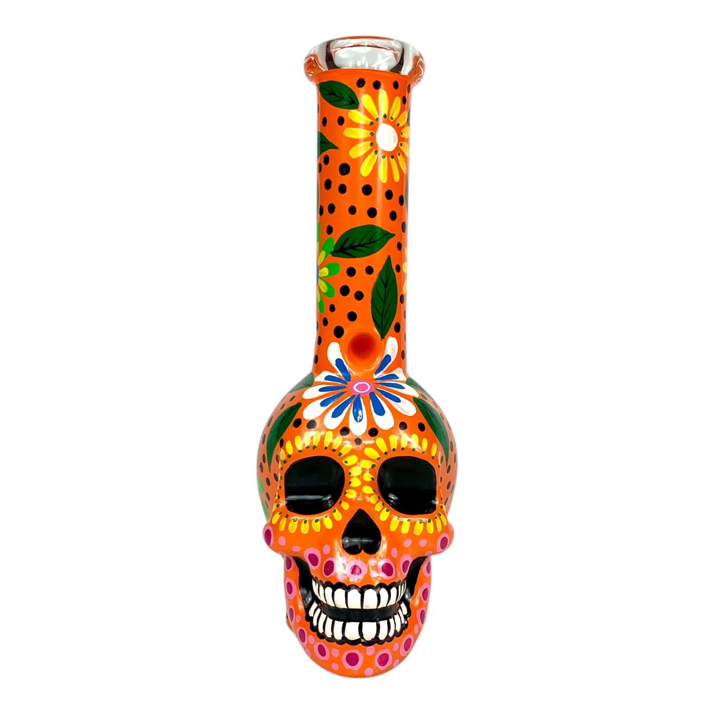 Phoenix 3D Flower Skull Bong 25cm - The Bong Baron