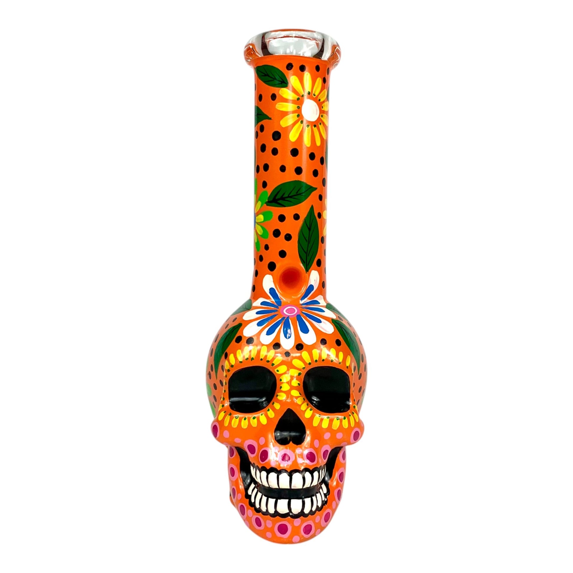 Phoenix 3D Flower Skull Bong 25cm - The Bong Baron