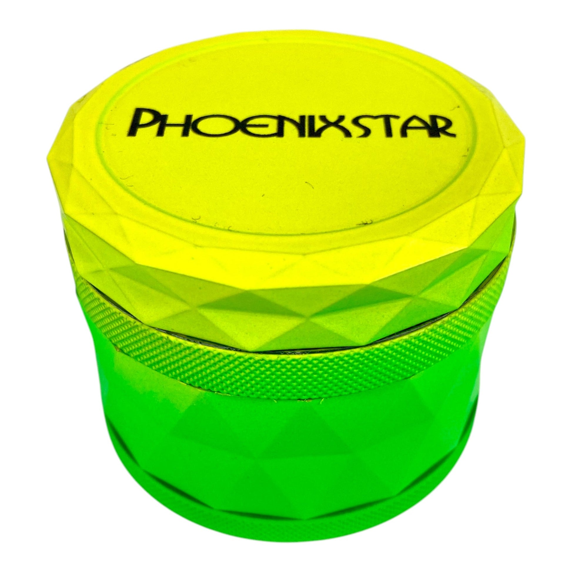Phoenix 50mm 4 Piece Gradient Herb Grinder – Yellow Green - The Bong Baron