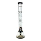 Phoenix 7mm Heavy Duty Double Perc Beaker Bong – 33cm Black - The Bong Baron