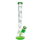 Phoenix 7mm Heavy Duty Double Perc Beaker Bong 33cm Green - The Bong Baron