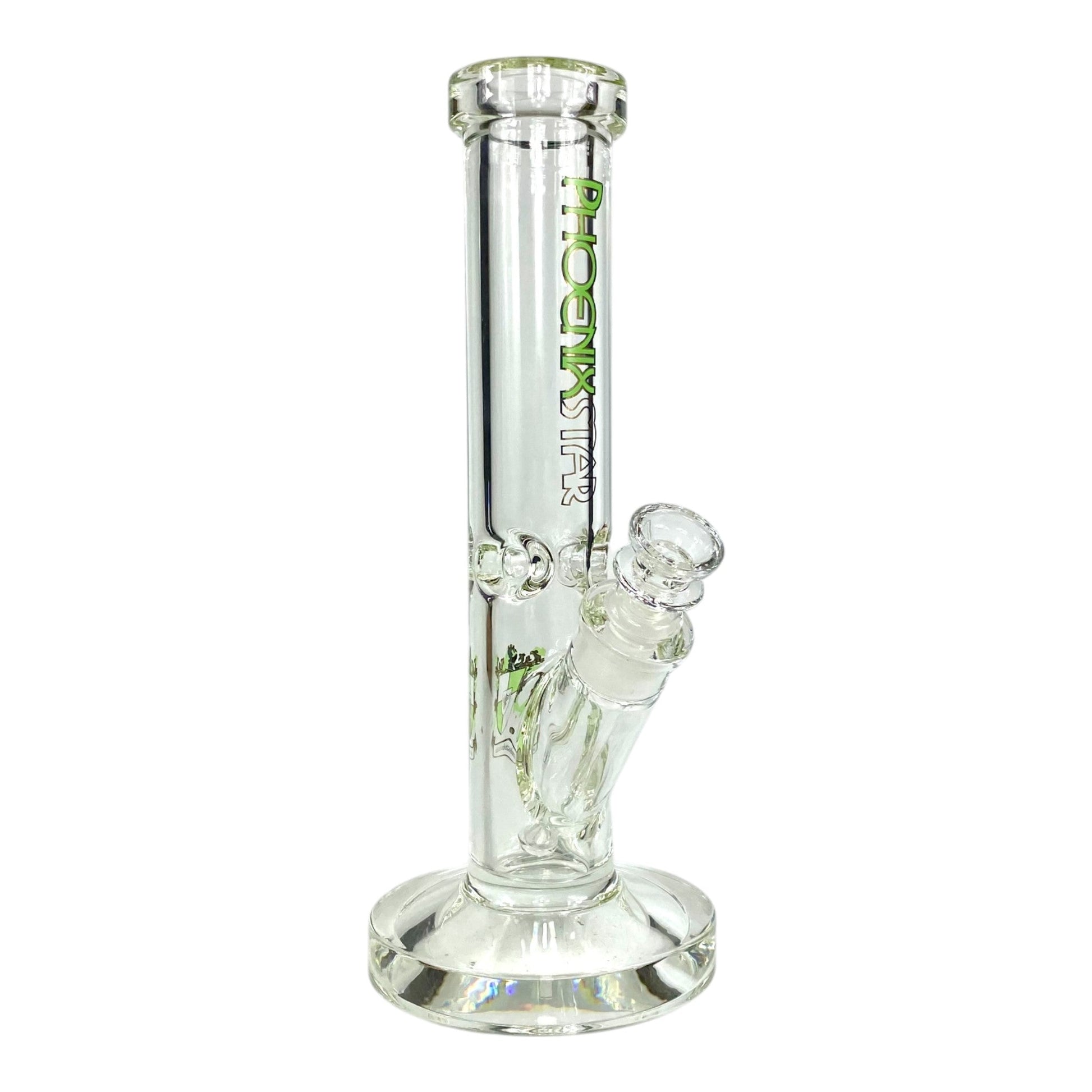 Phoenix 9mm Heavy Duty Straight Tube Bong – 30cm Green - The Bong Baron