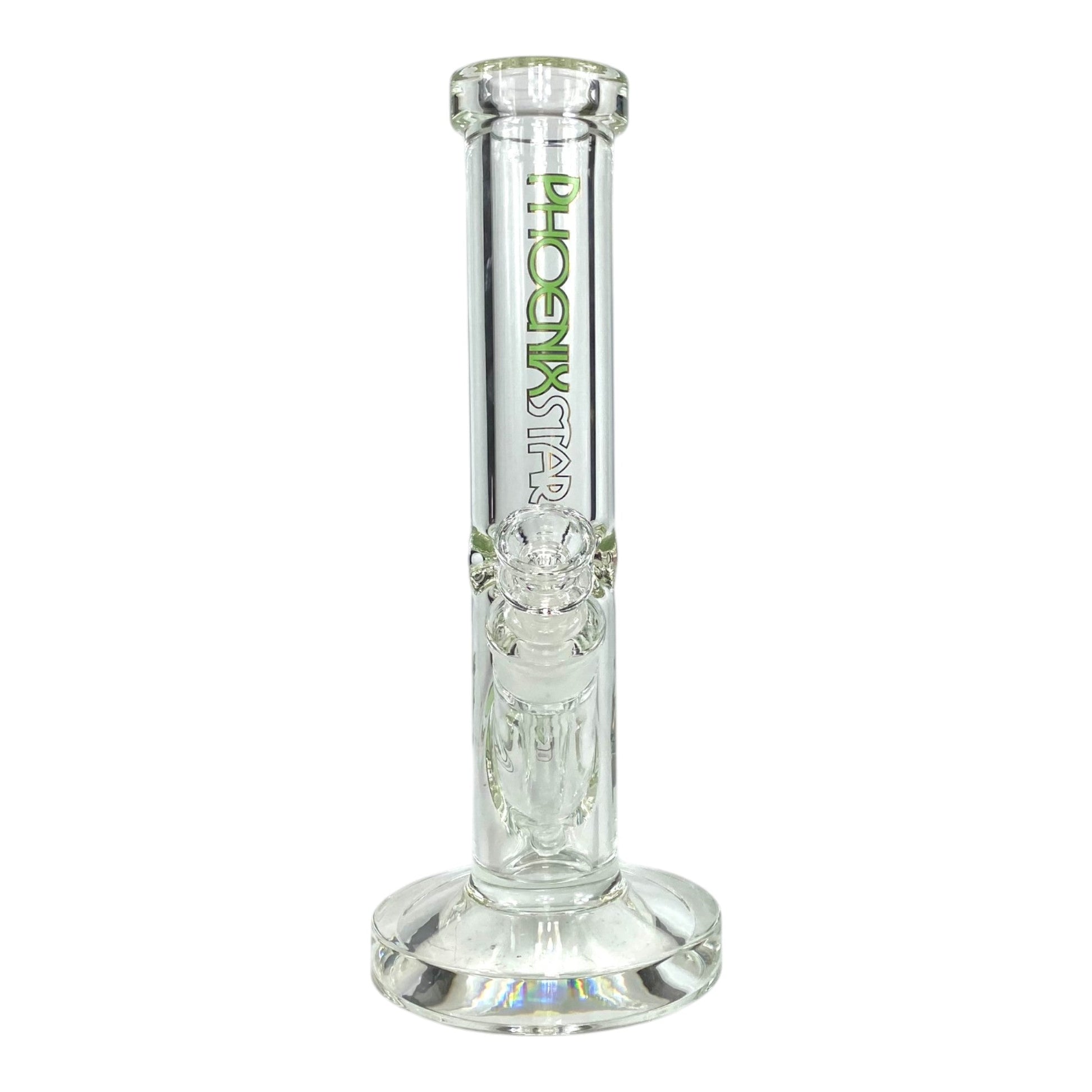 Phoenix 9mm Heavy Duty Straight Tube Bong – 30cm Green - The Bong Baron