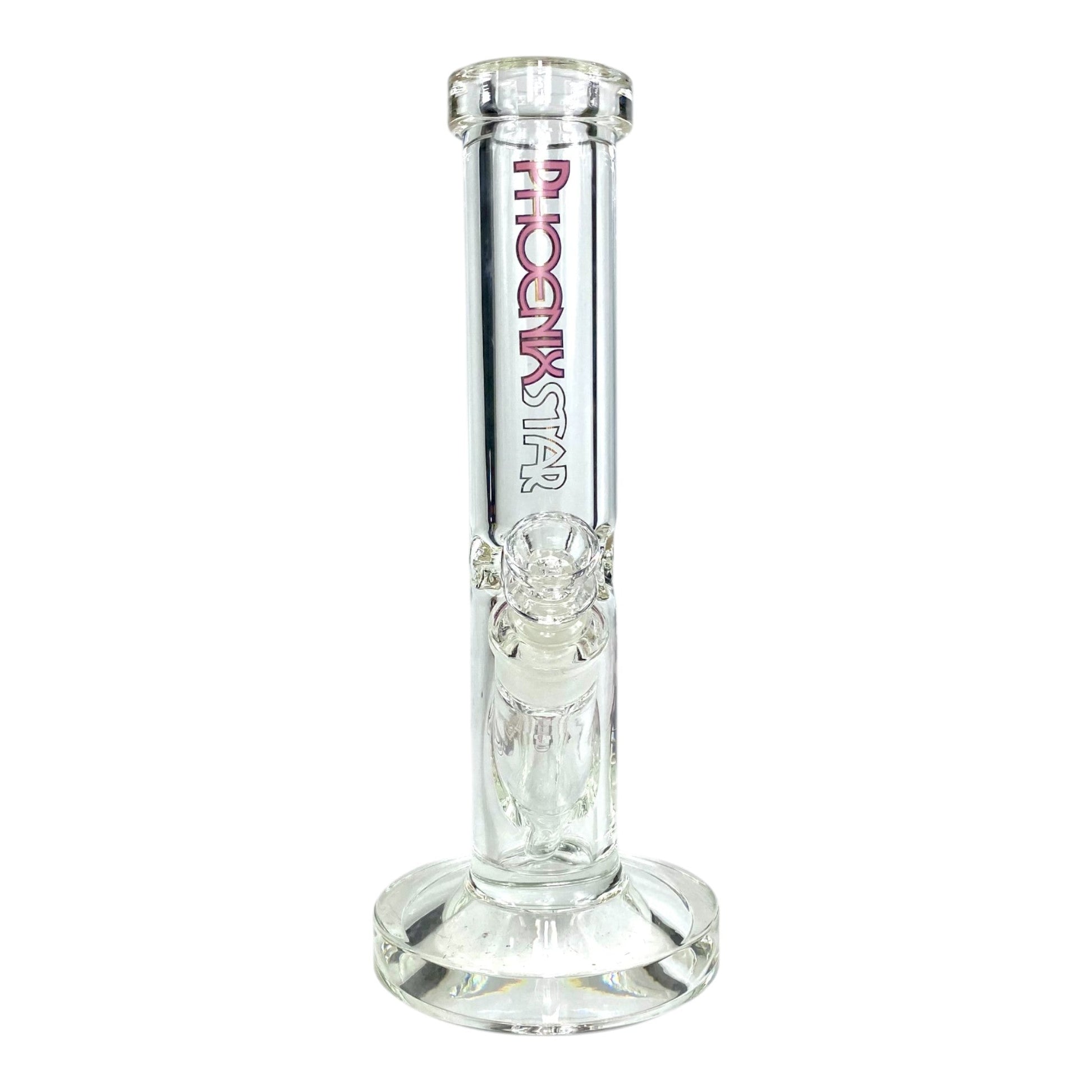 Phoenix 9mm Heavy Duty Straight Tube Bong – 30cm Pink - The Bong Baron