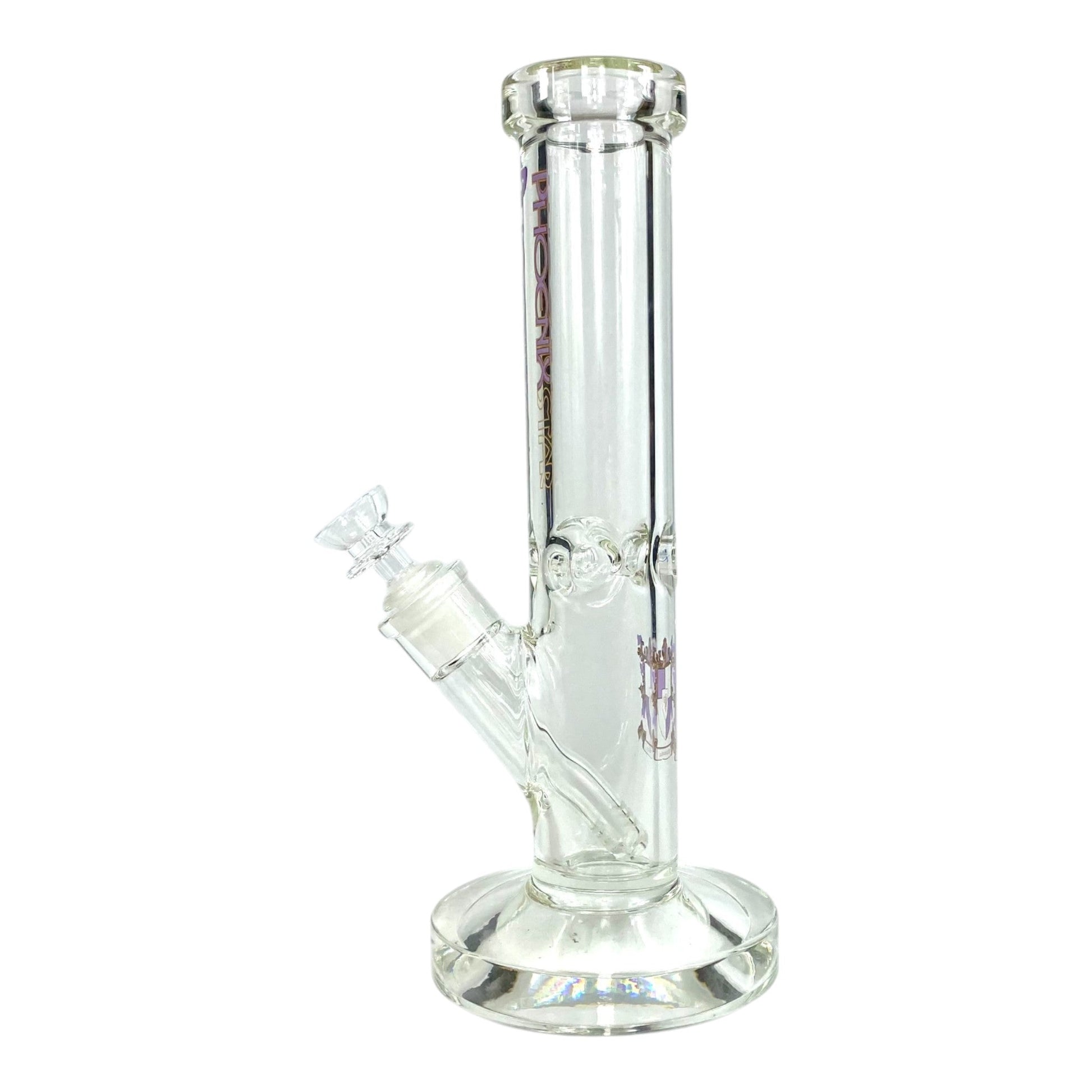 Phoenix 9mm Heavy Duty Straight Tube Bong 30cm Purple - The Bong Baron