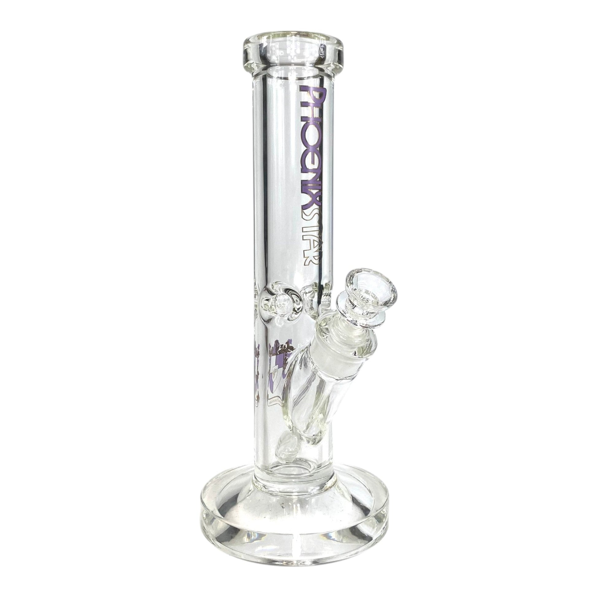 Phoenix 9mm Heavy Duty Straight Tube Bong 30cm Purple - The Bong Baron