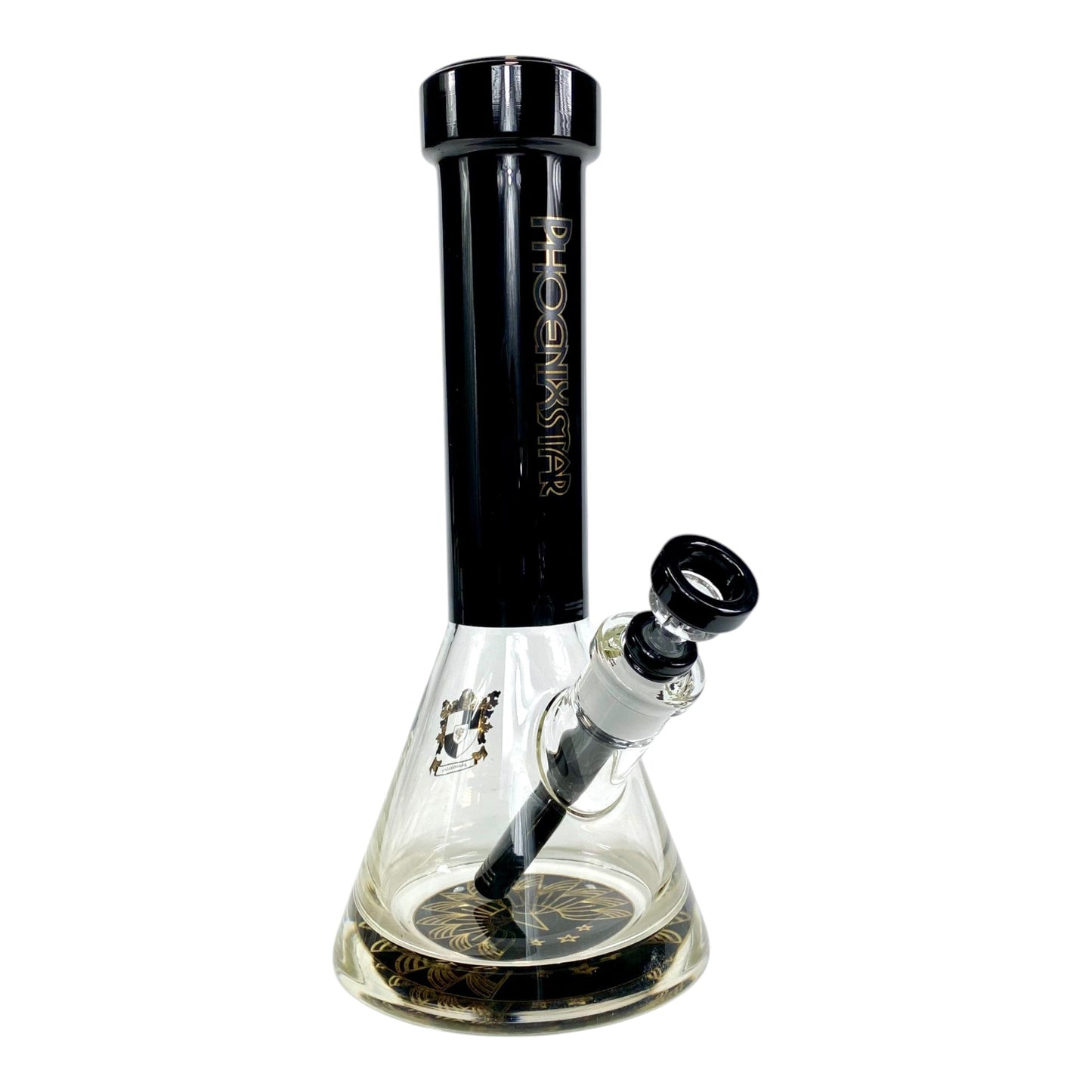 Phoenix 9mm Thick Heavy Duty Beaker Bong 30cm Black - The Bong Baron