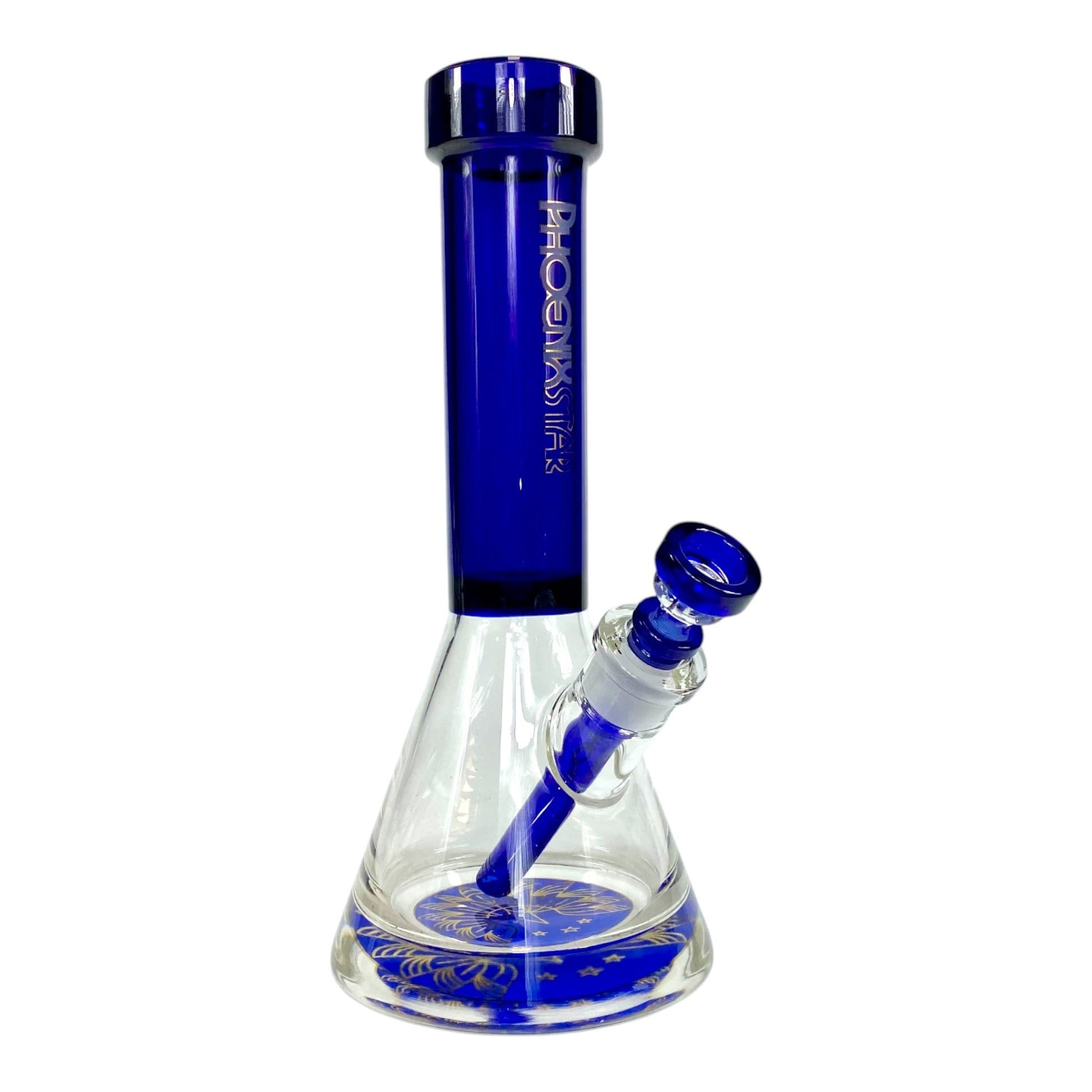 Phoenix 9mm Thick Heavy Duty Beaker Bong 30cm Blue - The Bong Baron