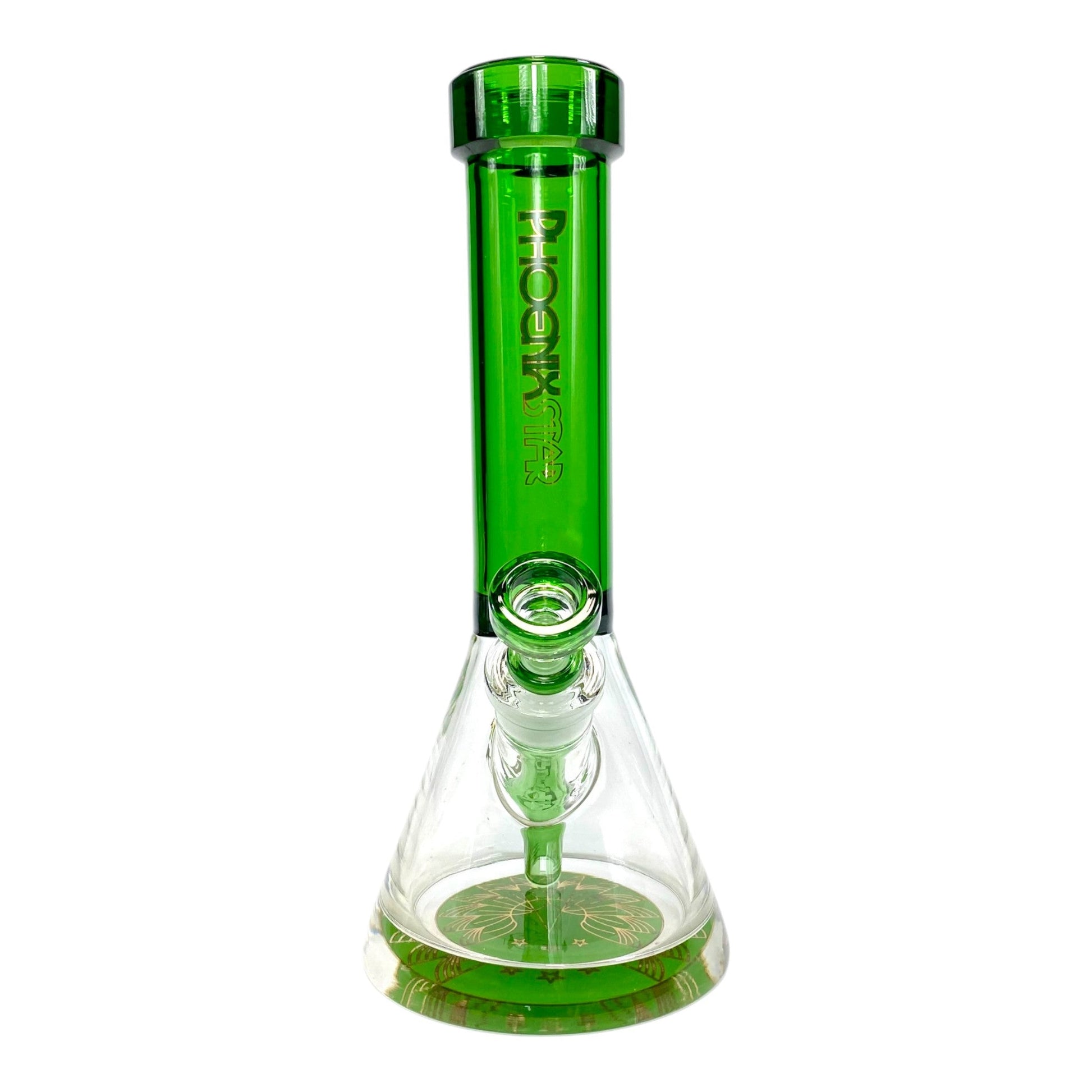 Phoenix 9mm Thick Heavy Duty Beaker Bong 30cm Green - The Bong Baron