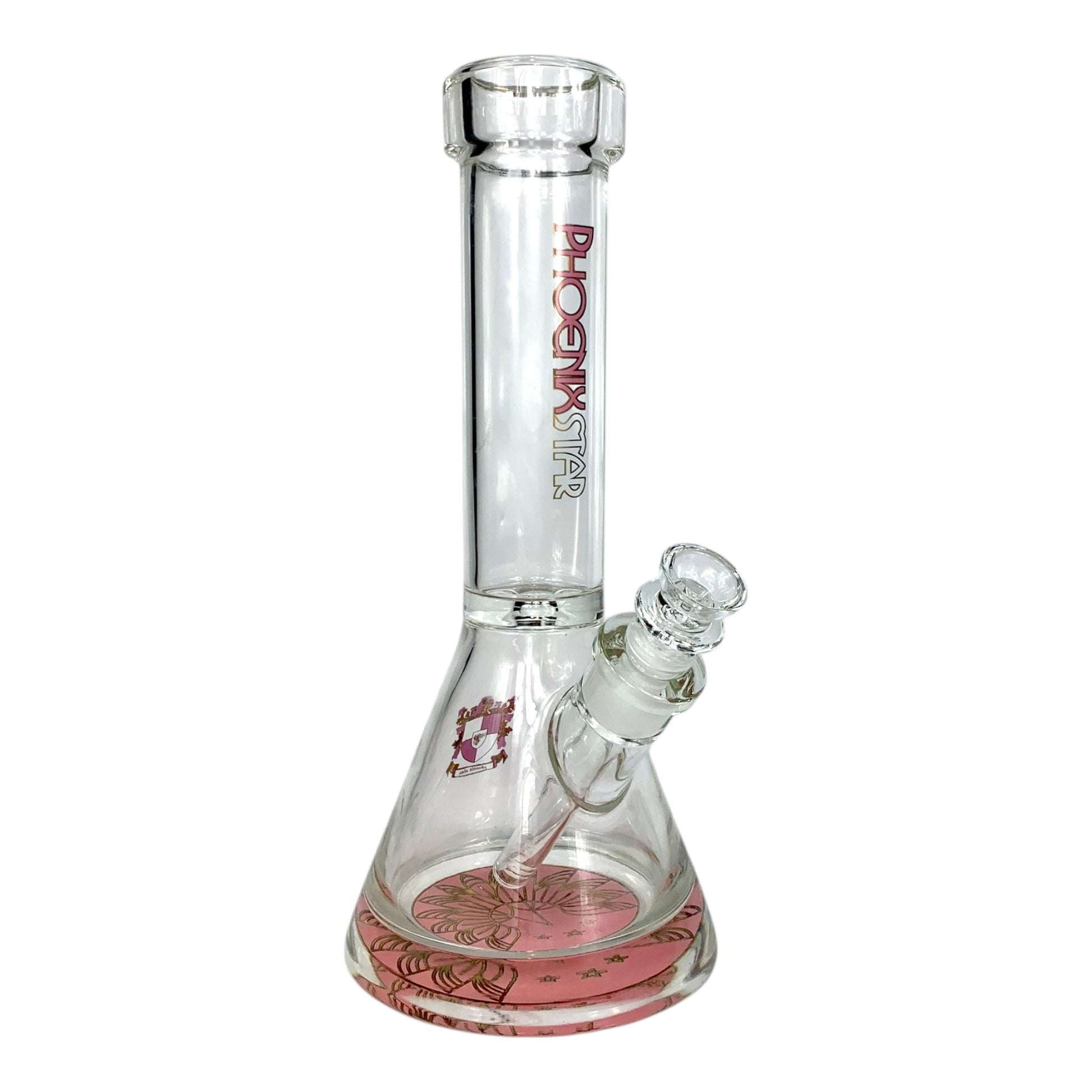 Phoenix 9mm Thick Heavy Duty Glass Beaker Bong 30cm Pink - The Bong Baron