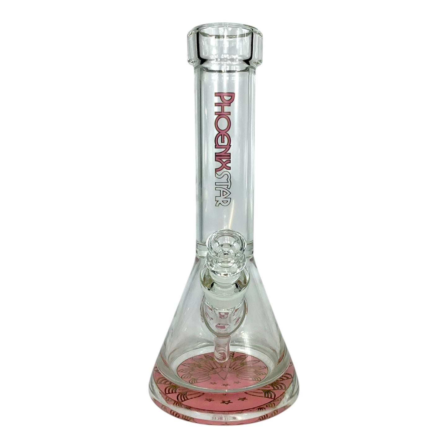 Phoenix 9mm Thick Heavy Duty Glass Beaker Bong 30cm Pink - The Bong Baron