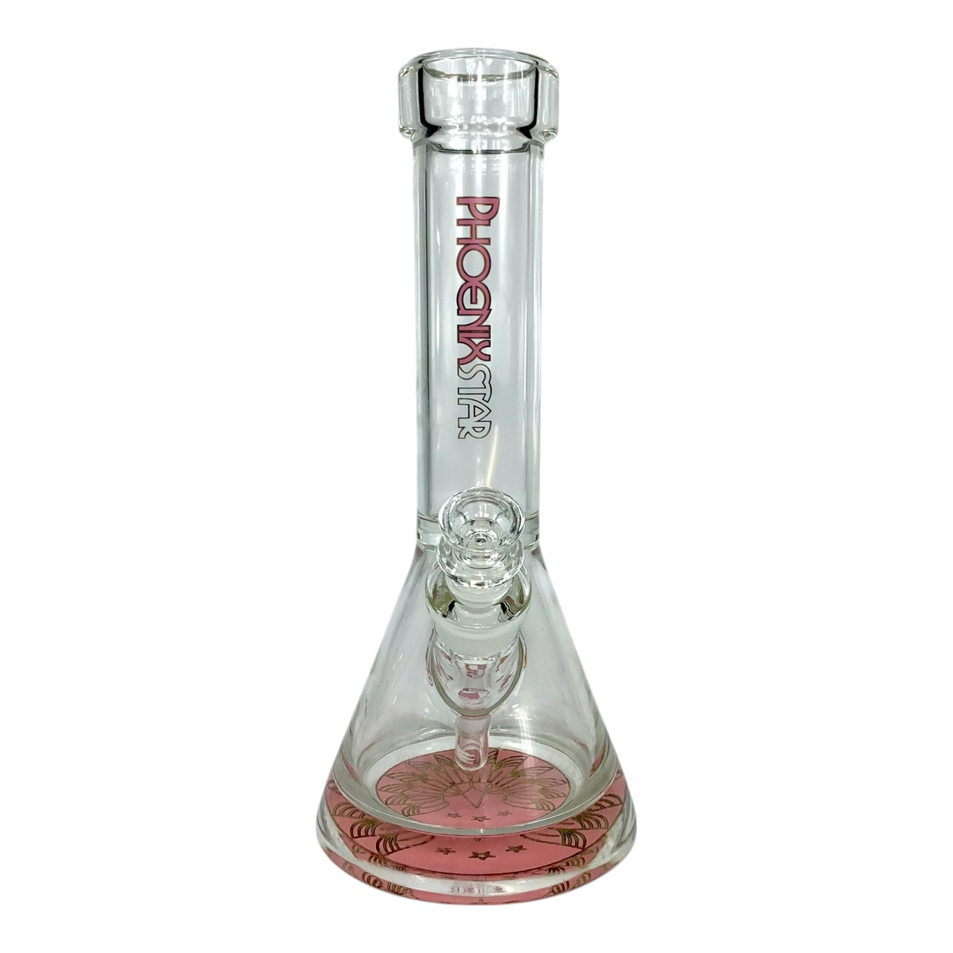 Phoenix 9mm Thick Heavy Duty Glass Beaker Bong 30cm Pink - The Bong Baron