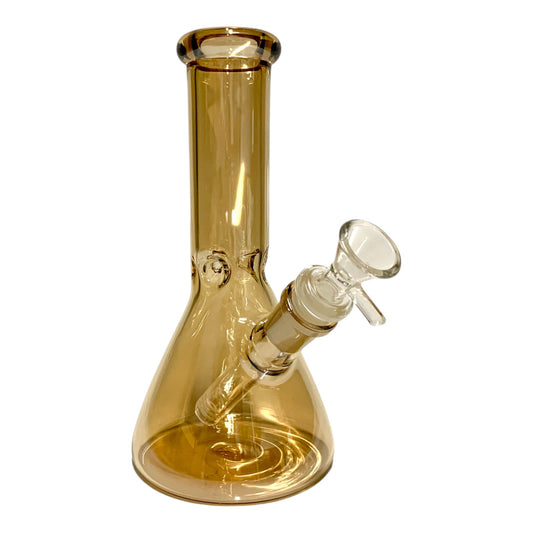 Phoenix Amber Iridescent Glass Beaker Bong 20cm - The Bong Baron