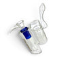 Phoenix Double Percolated Hammer Bubbler Bong 19cm Blue - The Bong Baron