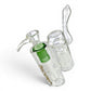 Phoenix Double Percolated Hammer Bubbler Bong 19cm Green - The Bong Baron