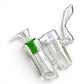 Phoenix Double Percolated Hammer Bubbler Bong 19cm Green - The Bong Baron