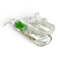 Phoenix Double Percolated Hammer Bubbler Bong 19cm Green - The Bong Baron