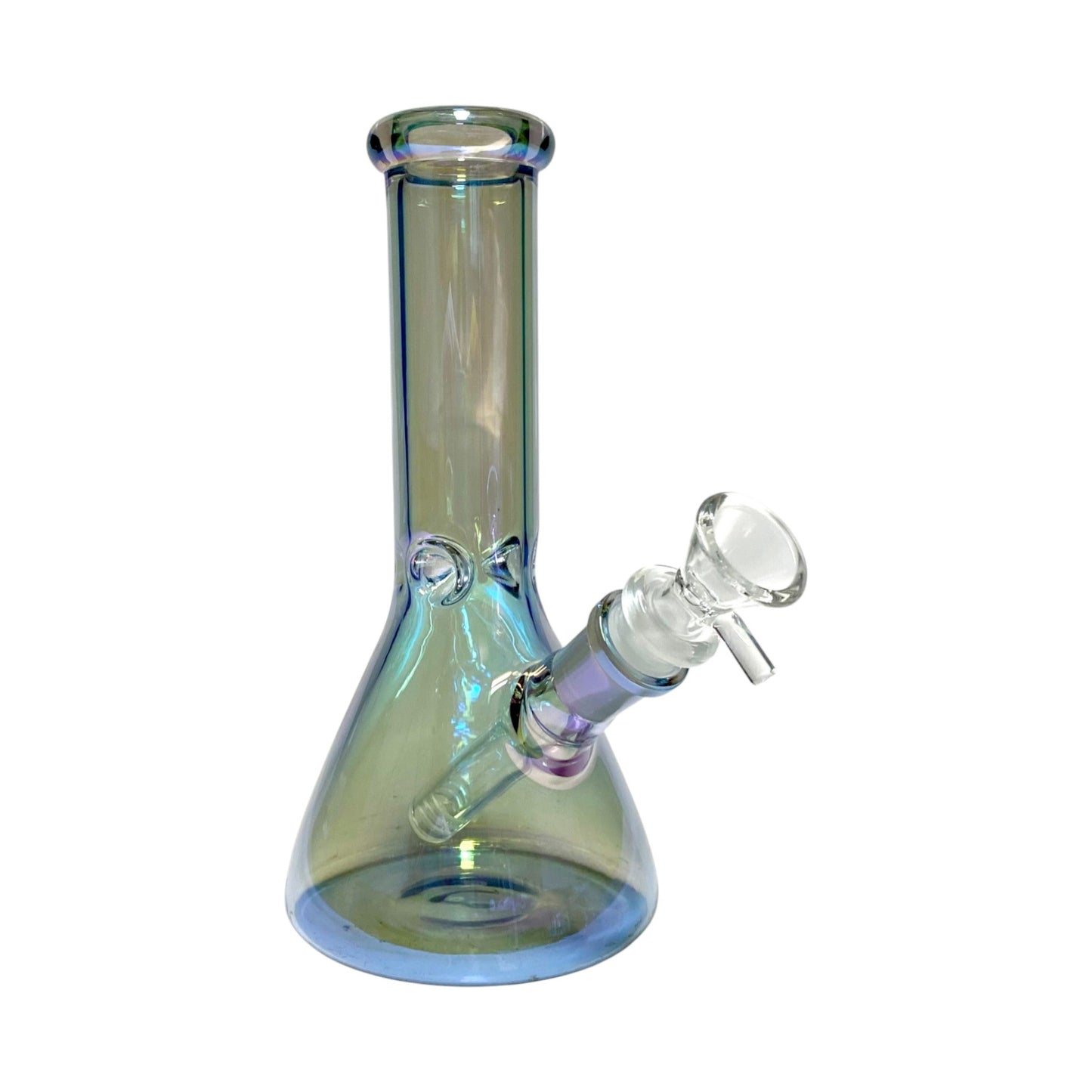 Phoenix Electric Blue Iridescent Glass Beaker Bong 20cm - The Bong Baron