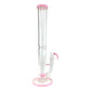Phoenix Forked Perc Straight Tube 43cm Pink - The Bong Baron