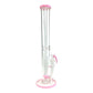 Phoenix Forked Perc Straight Tube 43cm Pink - The Bong Baron