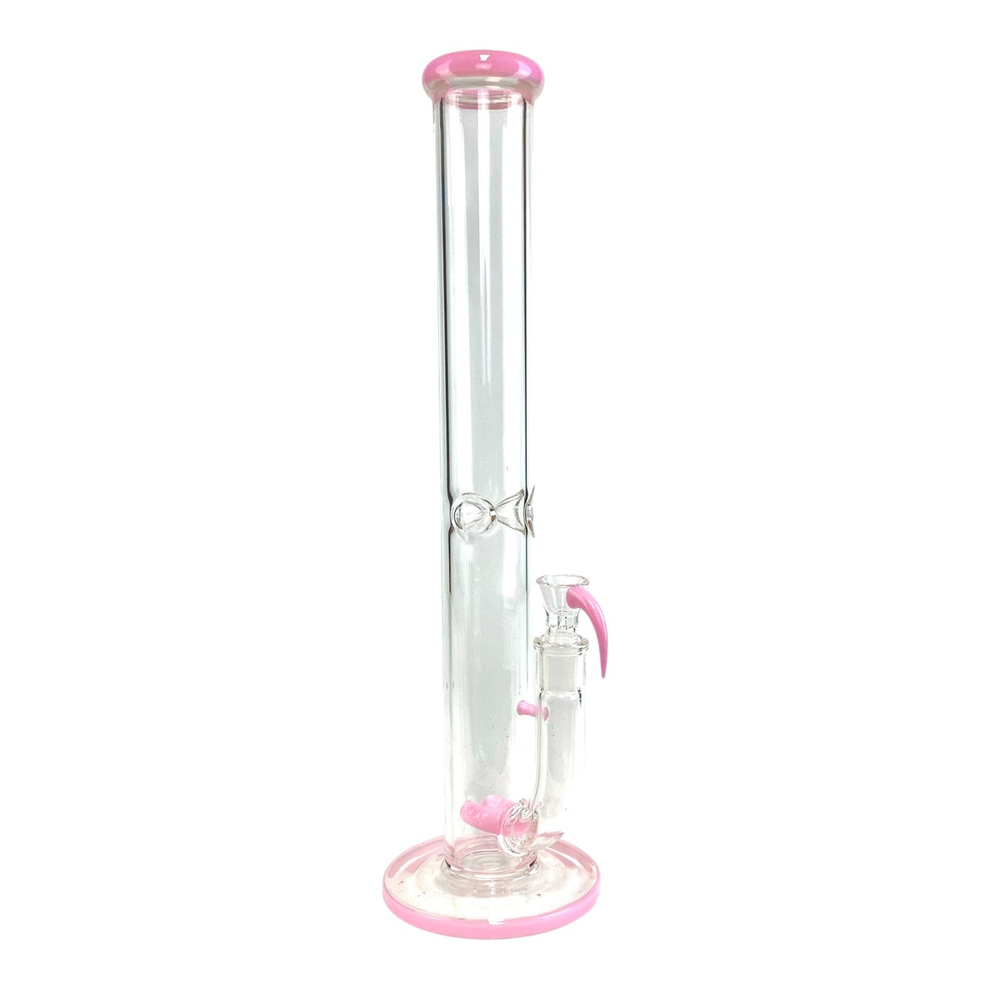 Phoenix Forked Perc Straight Tube 43cm Pink - The Bong Baron