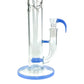 Phoenix Forked Perc Straight Tube Bong 43cm Blue - The Bong Baron
