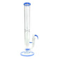 Phoenix Forked Perc Straight Tube Bong 43cm Blue - The Bong Baron