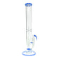 Phoenix Forked Perc Straight Tube Bong 43cm Blue - The Bong Baron