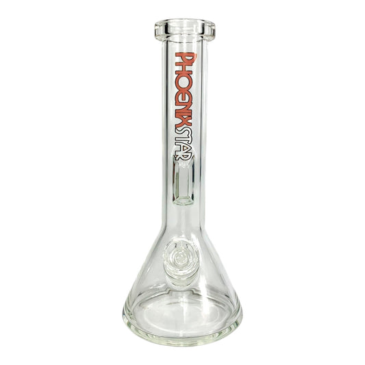 Phoenix Glass Beaker Bong 21cm Red - The Bong Baron