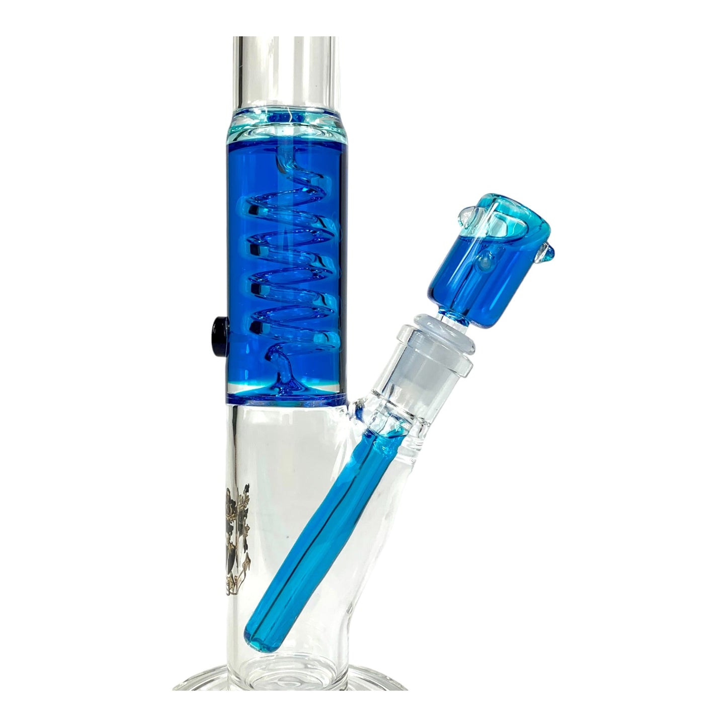Phoenix Glycerine Coil Straight Shooter Bong Blue 30cm - The Bong Baron