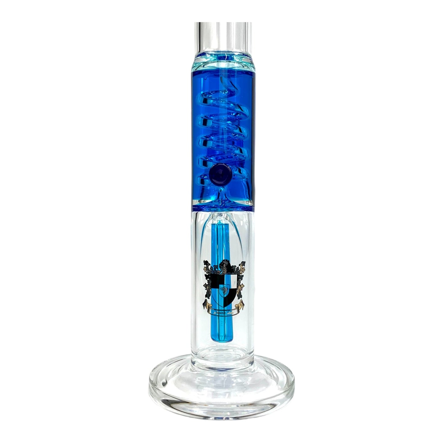 Phoenix Glycerine Coil Straight Shooter Bong Blue 30cm - The Bong Baron