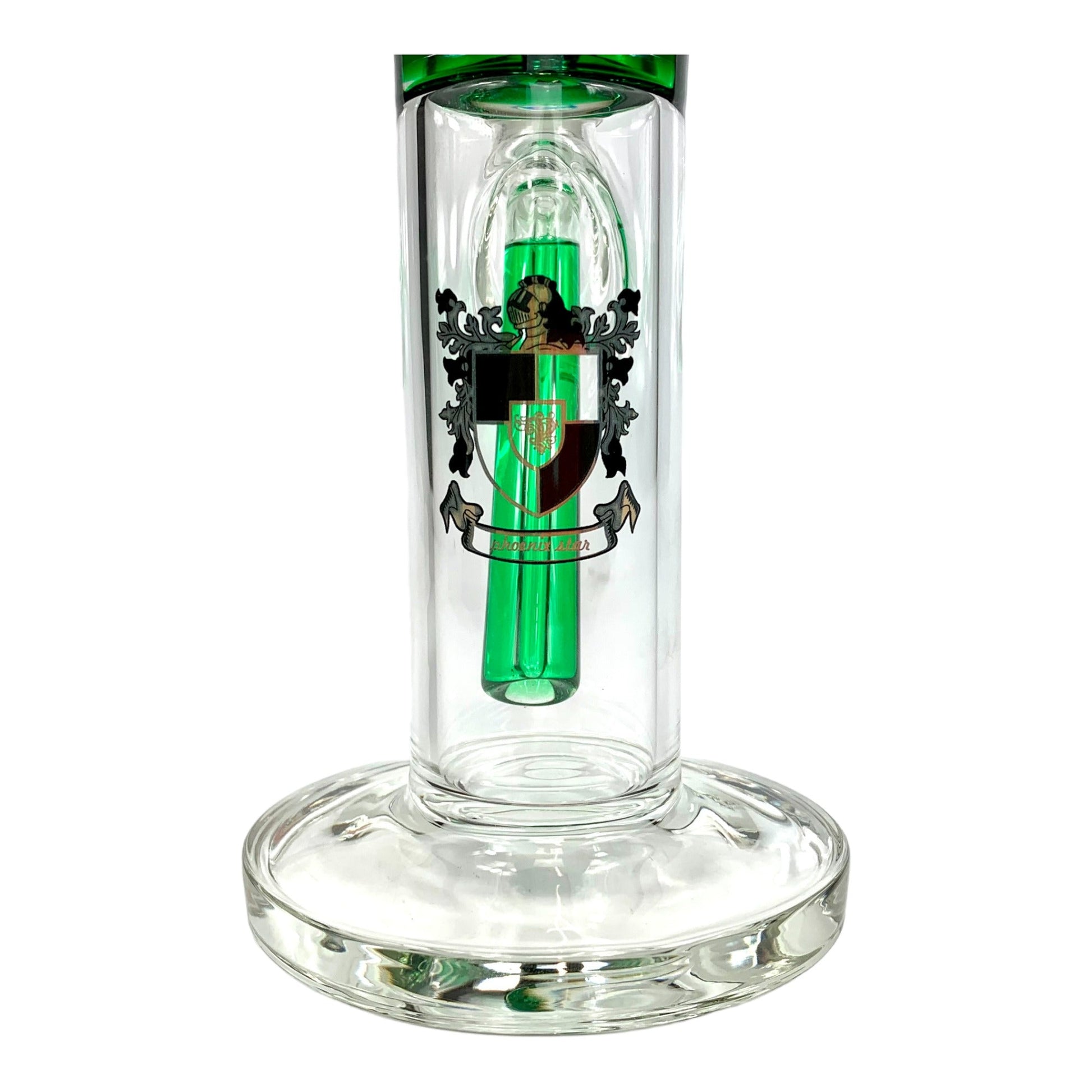 Phoenix Glycerine Coil Straight Shooter Bong Green 30cm - The Bong Baron