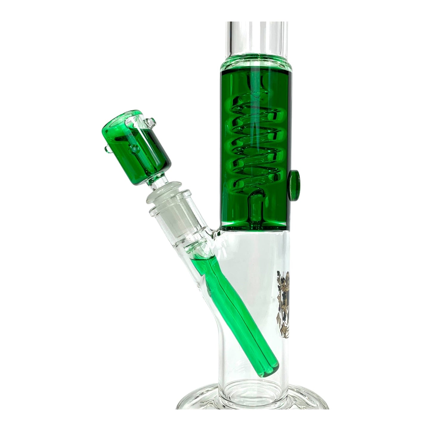 Phoenix Glycerine Coil Straight Shooter Bong Green 30cm - The Bong Baron
