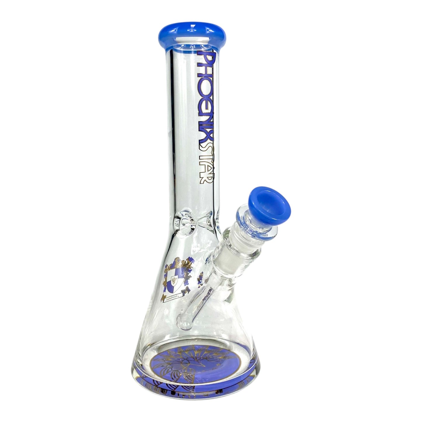 Phoenix Heavy Base Beaker Bong Milky Blue 25cm - The Bong Baron