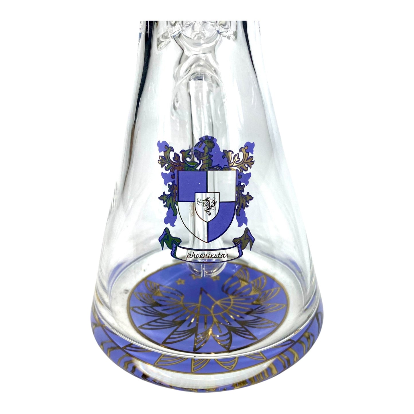 Phoenix Heavy Base Beaker Bong Milky Blue 25cm - The Bong Baron