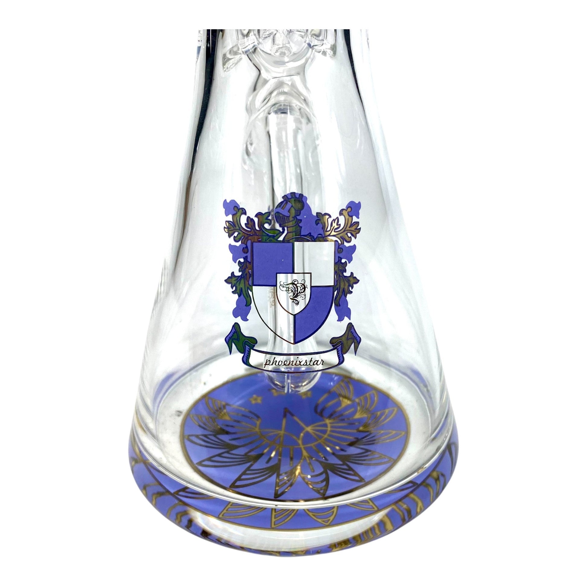 Phoenix Heavy Base Beaker Bong Milky Blue 25cm - The Bong Baron