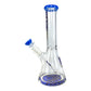 Phoenix Heavy Base Beaker Bong Milky Blue 25cm - The Bong Baron
