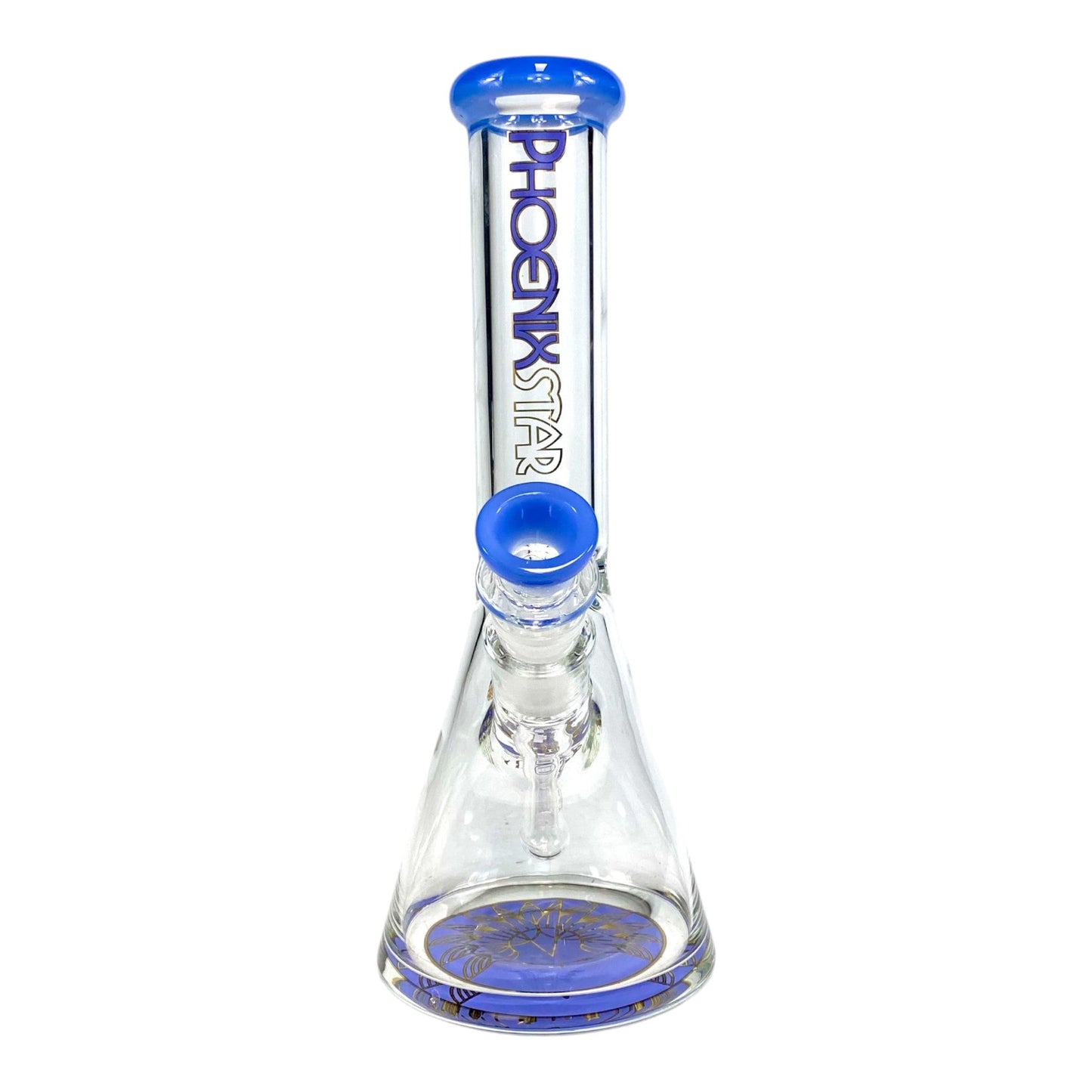 Phoenix Heavy Base Beaker Bong Milky Blue 25cm - The Bong Baron