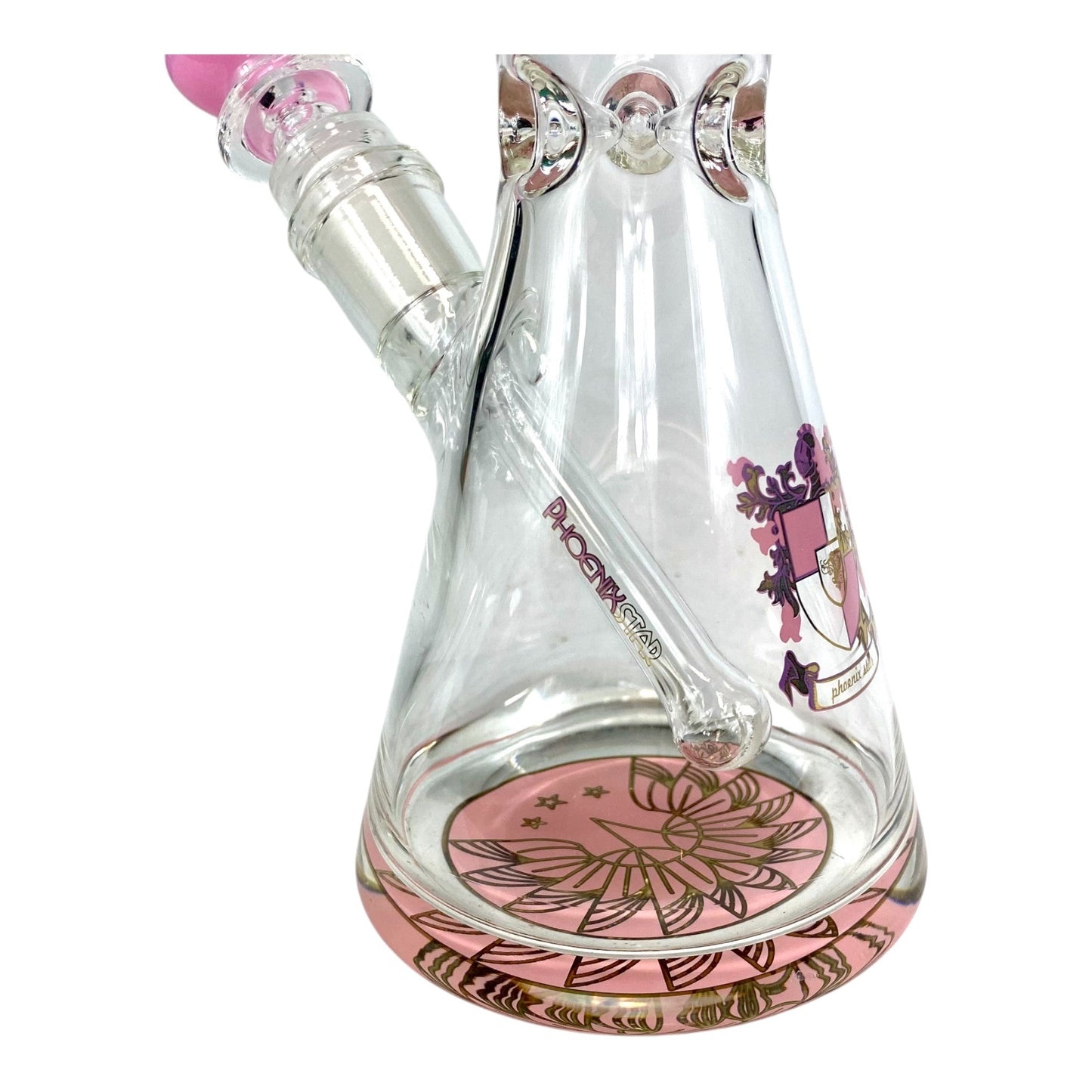 Phoenix Heavy Base Beaker Bong – Milky Pink 25cm - The Bong Baron