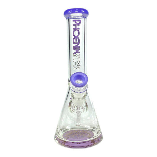 Phoenix Heavy Base Beaker Bong – Milky Purple 25cm - The Bong Baron