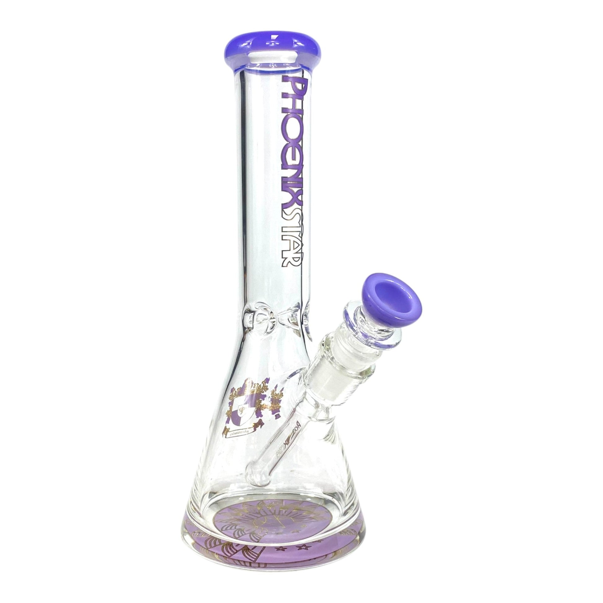 Phoenix Heavy Base Beaker Bong – Milky Purple 25cm - The Bong Baron