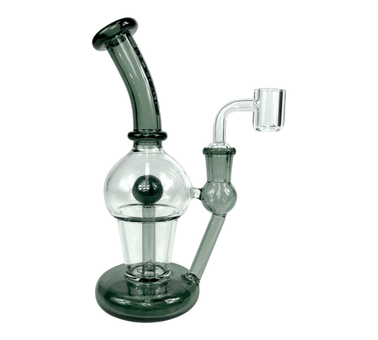 Phoenix Inline Perc Dab Rig – 19cm Ash Green - The Bong Baron