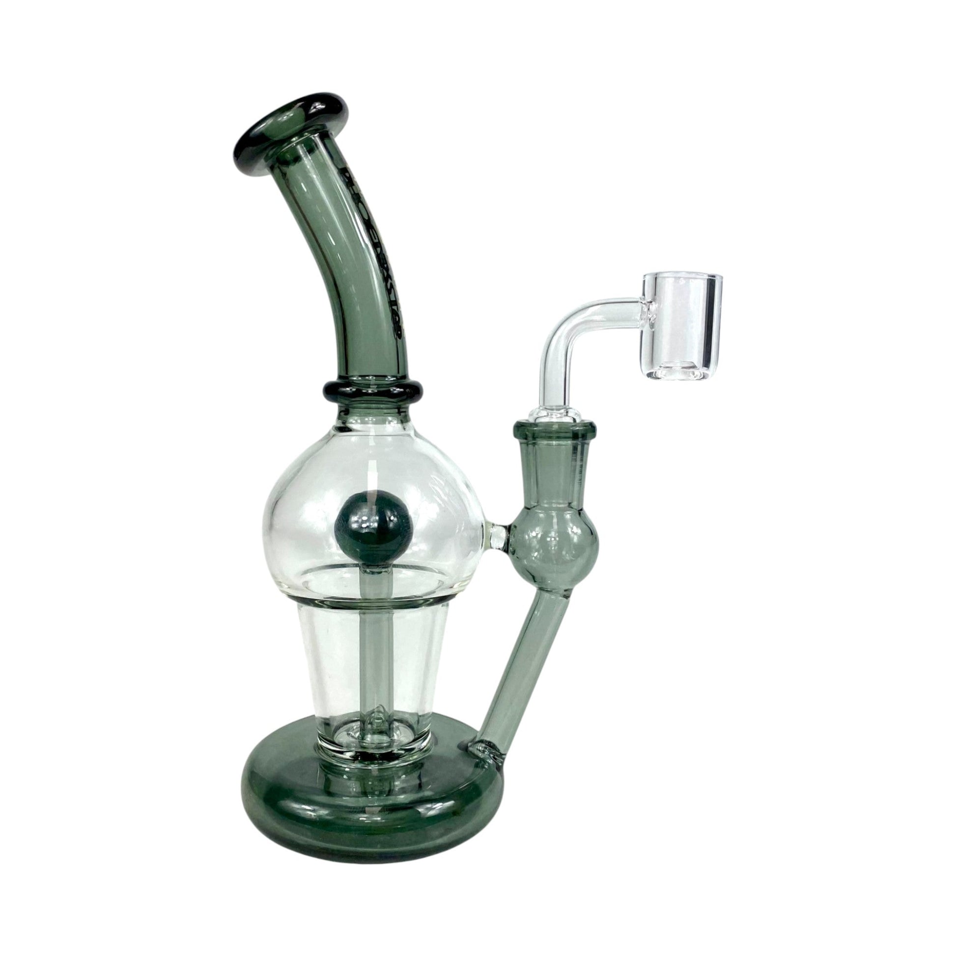 Phoenix Inline Perc Dab Rig – 19cm Ash Green - The Bong Baron