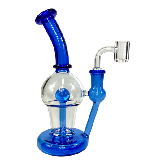 Phoenix Inline Perc Dab Rig – 19cm Blue - The Bong Baron