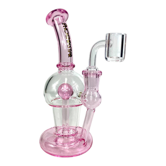 Phoenix Inline Perc Dab Rig 19cm Pink - The Bong Baron