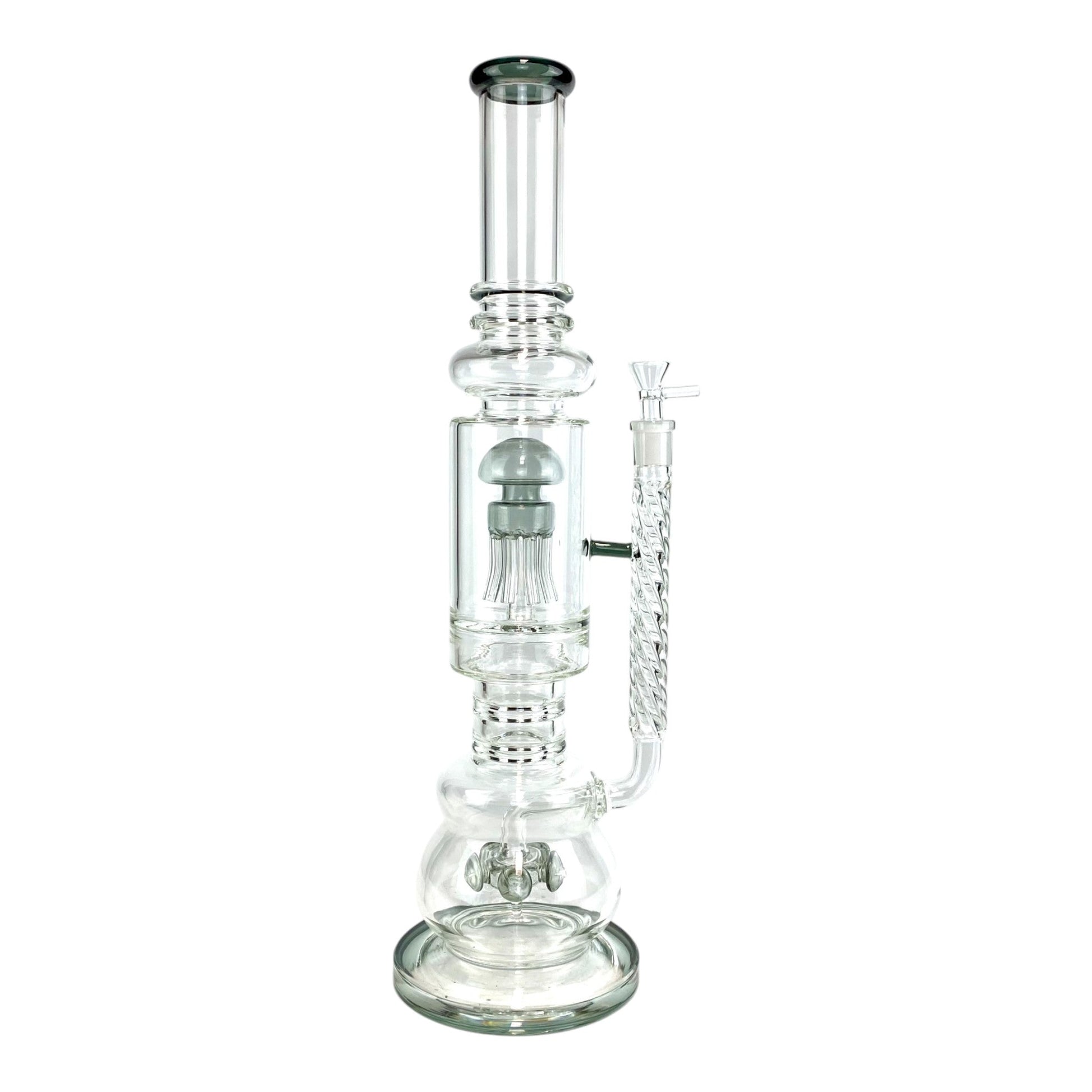 Phoenix Jellyfish Dual Perc Bong 50cm Ash Green - The Bong Baron