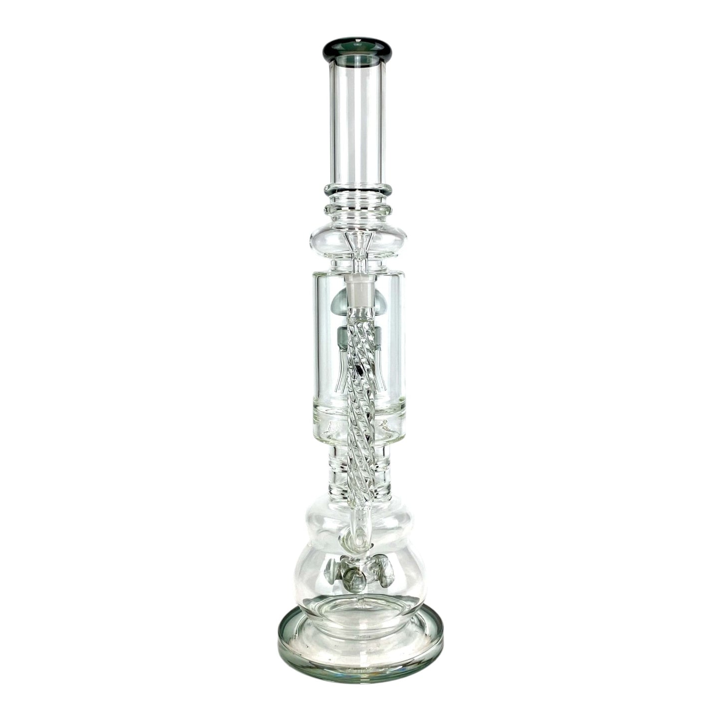 Phoenix Jellyfish Dual Perc Bong 50cm Ash Green - The Bong Baron