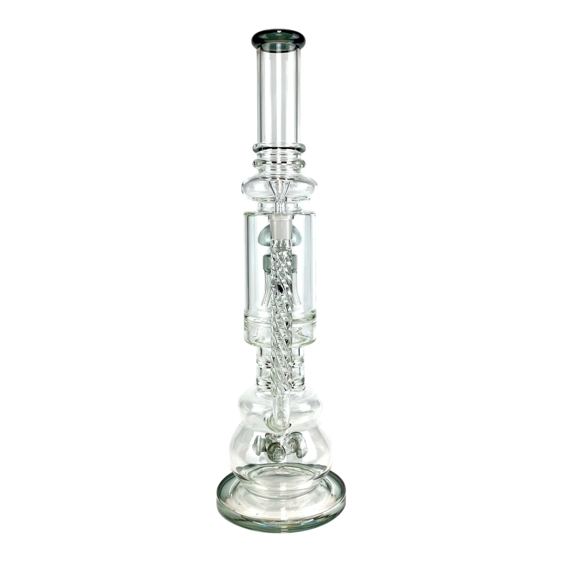 Phoenix Jellyfish Dual Perc Bong 50cm Ash Green - The Bong Baron