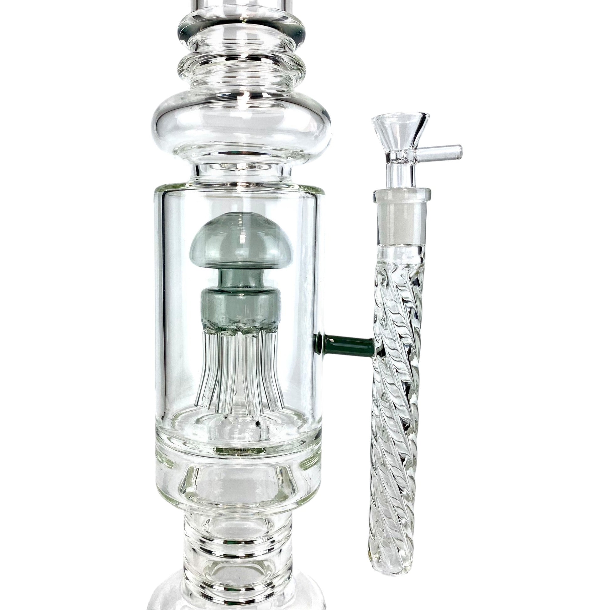 Phoenix Jellyfish Dual Perc Bong 50cm Ash Green - The Bong Baron